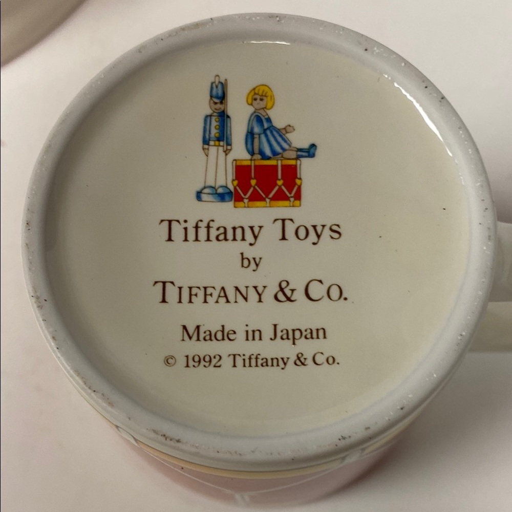 Tiffany & Co. 1992. Vintage three piece Childs dinnerware set.